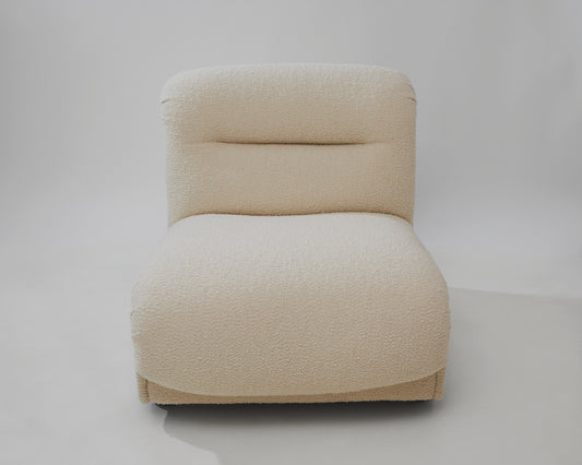 1970's Italian Chair in Bouclé Wool, Clemence